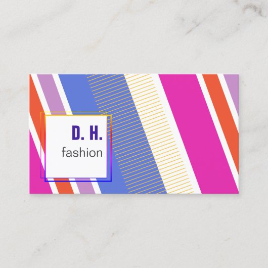 Frische Coole Modefarben Visitenkarte (Vorderseite)