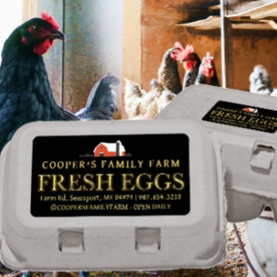 FRISCHE EGGS-Karton Versand- und Adressetiketten