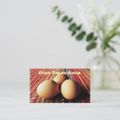 Frische Ei-Visitenkarte Visitenkarte (Stehend Vorderseite)