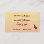 Frische Ei-Visitenkarte Visitenkarte (Rückseite)