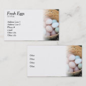 Frische Ei-Visitenkarte Visitenkarte (Vorne/Hinten)