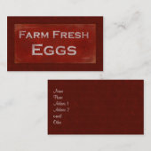 Frische Ei-Visitenkarte Visitenkarte (Vorne/Hinten)