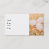 Frische Ei-Visitenkarten Visitenkarte (Rückseite)