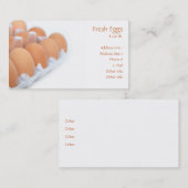 Frische Ei-Visitenkarten Visitenkarte (Vorne/Hinten)
