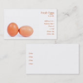 Frische Ei-Visitenkarten Visitenkarte (Vorne/Hinten)