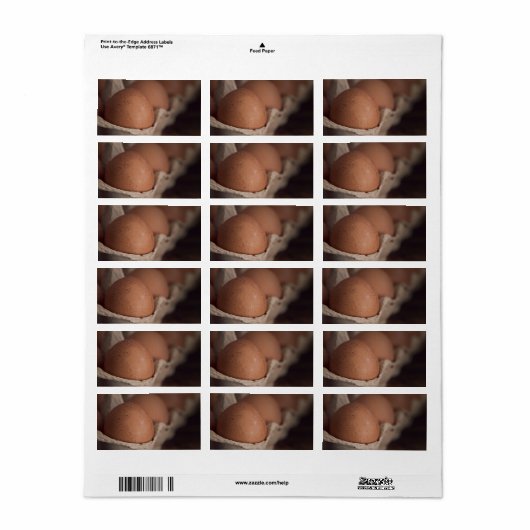 Frische Eier Adressaufkleber (Vorne)