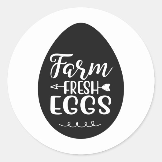 Frische Eier Bauern Runder Aufkleber (Vorderseite)