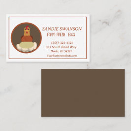 Frische Eier beim Verkauf Visitenkarte