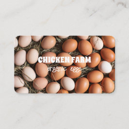 Frische Eier Bio Bio-Eier Hühnerhennfarm Visitenkarte