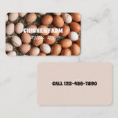 Frische Eier Bio Bio-Eier Hühnerhennfarm Visitenkarte (Vorne/Hinten)
