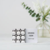 Frische Eier Bio Bio-Eier Hühnerhennfarm Visitenkarte (Stehend Vorderseite)