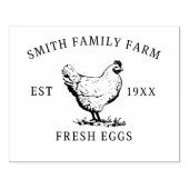 Frische Eier | Briefmarke der Eierkarton Gummistempel (Prägung)