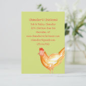 Frische Eier Business Hühnerhenne Karte (Stehend Vorderseite)