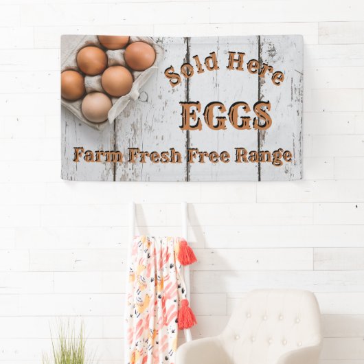 Frische Eier, die hier verkauft werden Banner (Insitu)