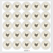 Frische Eier Eierkarton Antik weiß 2,5 Zoll Aufkleber (Blatt)