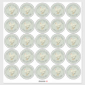 Frische Eier Eierkarton grün 2,5 mm Aufkleber (Blatt)