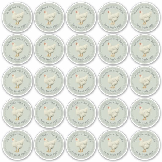 Frische Eier Eierkarton grün 2,5 mm Aufkleber (Vorderseite)