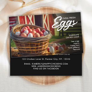 Frische Eier Einfaches Hühnereier Markt Visitenkarte
