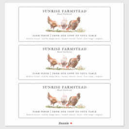 Frische Eier | Etikett für Eierkarton