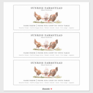 Frische Eier   Etikett für Eierkarton