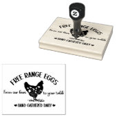 Frische Eier Freilandeier Briefmarke Karton Gummistempel (Stempel)