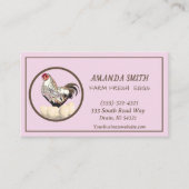 Frische Eier für den Verkauf mit Visitenkarte (Vorderseite)