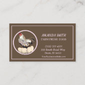 Frische Eier für den Verkauf mit Visitenkarte (Vorderseite)