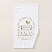 Frische Eier Gold Hen Chicken Market Handtuch (Handtuch)