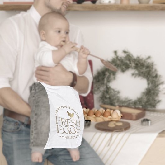 Frische Eier Gold Hen Chicken Market Handtuch