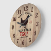 Frische 🥚 🐓 Eier Große Wanduhr (Winkel)