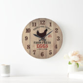 Frische 🥚 🐓 Eier Große Wanduhr (Zuhause)