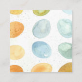 Frische Eier Grüne Lebensmittel Quadratische Visitenkarte (Rückseite)