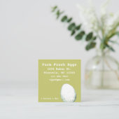 Frische Eier Grüne Lebensmittel Quadratische Visitenkarte (Stehend Vorderseite)