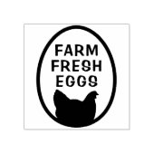 Frische Eier Gummistempel (Prägung)