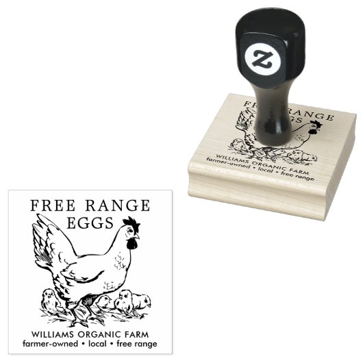 Frische Eier Hen Gummistempel (Stempel)