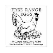 Frische Eier Hen Gummistempel (Prägung)