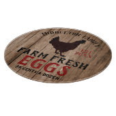 Frische Eier - Holz Schneidebrett (Ecke)
