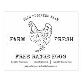 Frische Eier Hühnerhenne Gummistempel (Prägung)