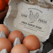 Frische Eier Hühnerhenne Gummistempel