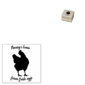 Frische Eier Hühnerhenne mit Ihrem Namen Gummistempel (Stempel)