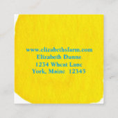 Frische Eier Hühnerhenne Quadratische Visitenkarte (Rückseite)