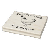 Frische Eier Hühnerhennen Briefmarke Gummistempel (Stempel)