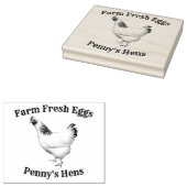 Frische Eier Hühnerhennen Briefmarke Gummistempel (Stempel)