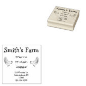 Frische Eier Hühnerplatz Briefmarke Gummistempel (Stempel)