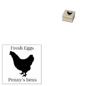 Frische Eier Ihr Name Black Chicken Hen Egg Briefm Gummistempel (Stempel)