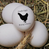 Frische Eier Ihr Name Black Chicken Hen Egg Briefm Gummistempel