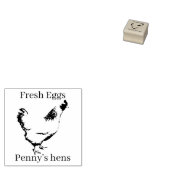 Frische Eier Ihr Name Hühnerhennen Hühnereier Brie Gummistempel (Stempel)
