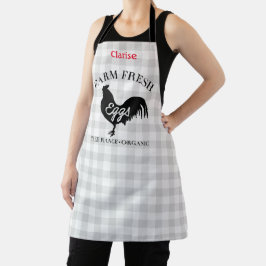 Frische Eier Land Gingham Personalisiert Schürze