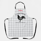 Frische Eier Land Gingham Personalisiert Schürze (Vorderseite)