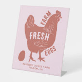 Frische Eier mit Firmenname Sockelschild (Vorderseite)